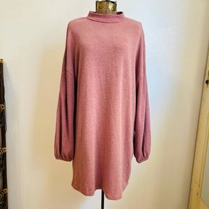 Zara Long Sleeve Mock Neck Dress